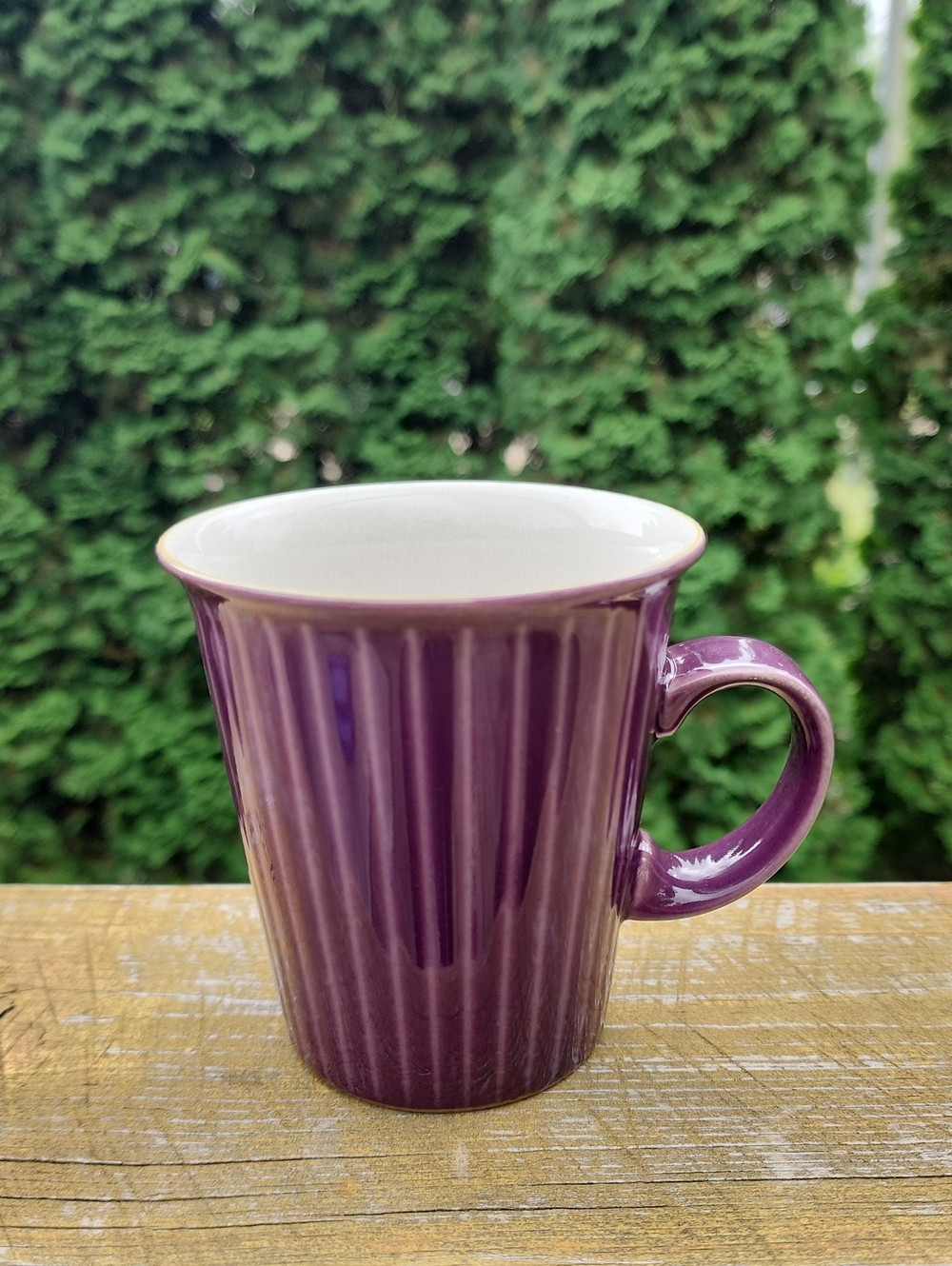 Purple Ribbed Ceramic Mug - Home Dining - Picture 8 of 11